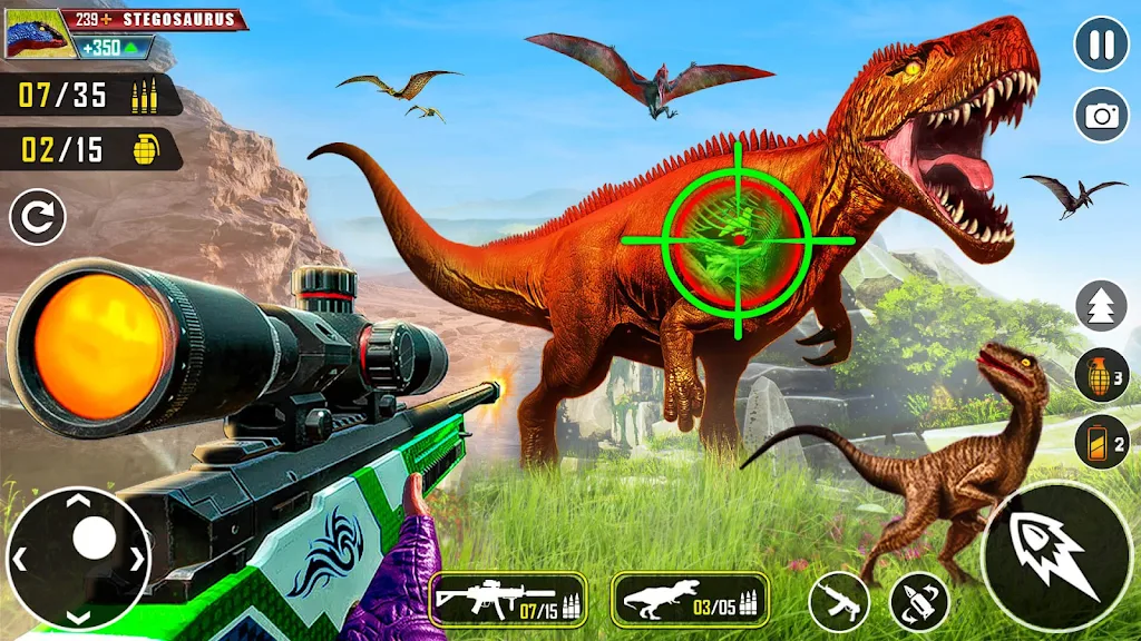 Wild Dino Hunter 3D Gun Games 螢幕截圖 1