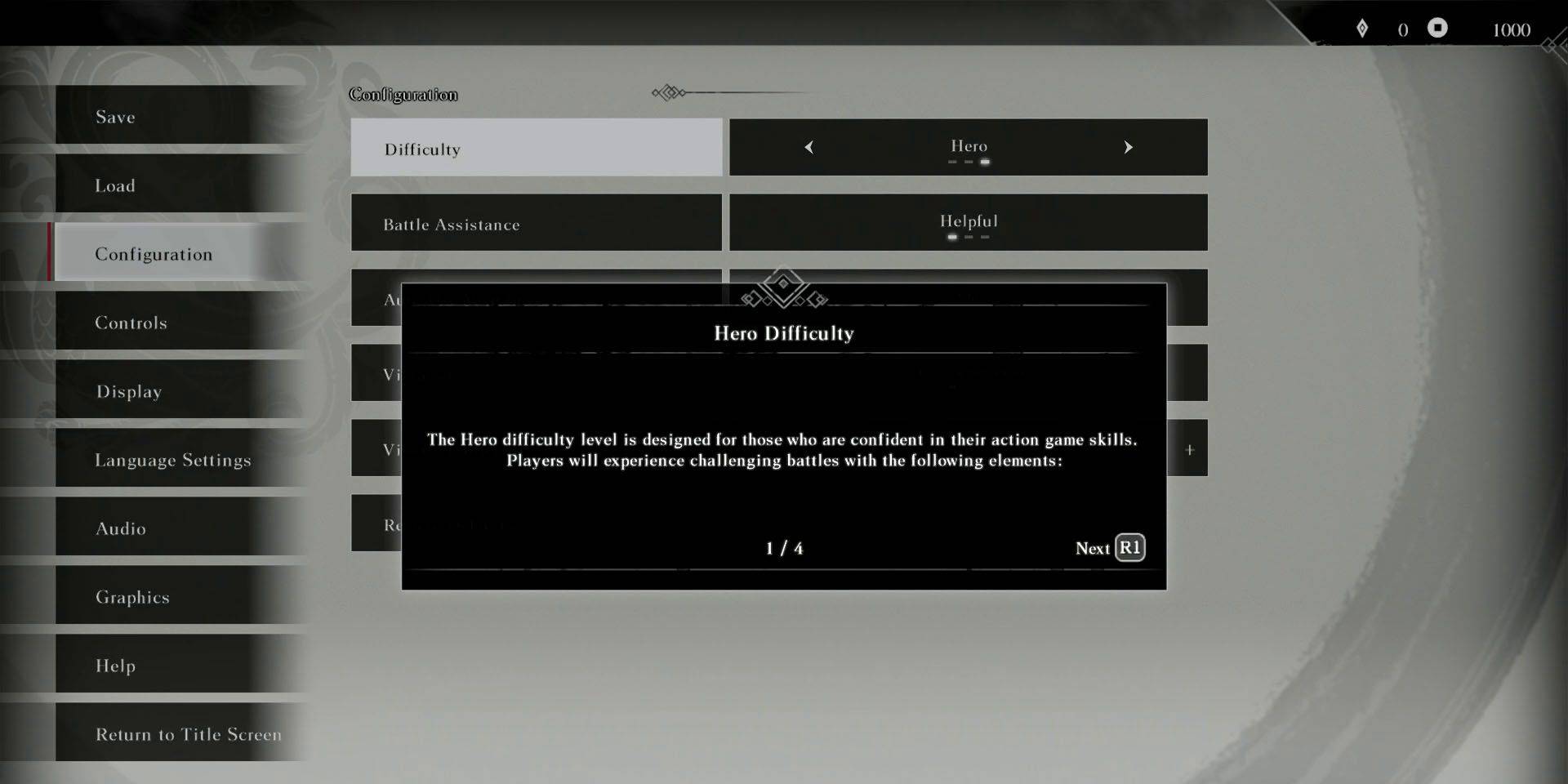 Difficulty Selection Screenshot