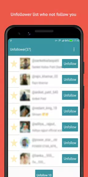 Unfollow Users Cleaner 螢幕截圖 1