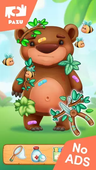 Jungle Animal Kids Care Games Zrzut ekranu 1