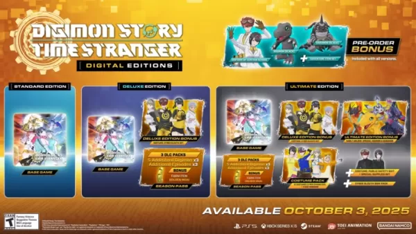 Digimon Story: Time Stranger 豪华版内容