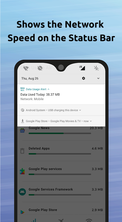 Data Usage Alert + Speed Meter स्क्रीनशॉट 3