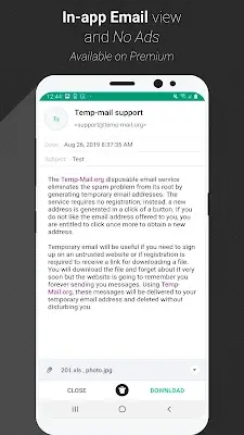 Temp Mail - Temporary Email 螢幕截圖 3