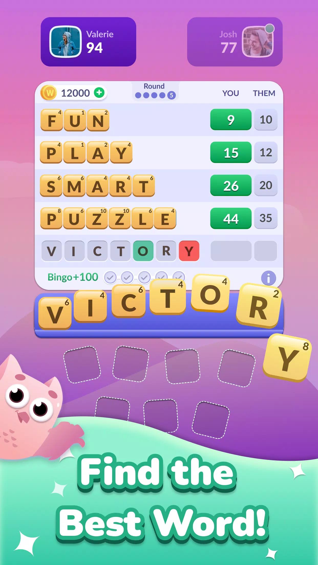 Word Roll - Word Bingo Captura de tela 1