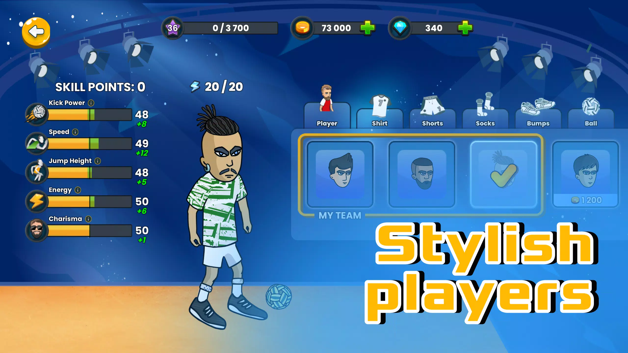 Soccer Spike - Kick Volleyball Screenshot 1