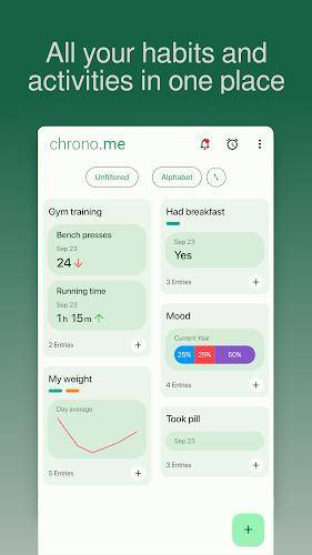 chrono.me - Lifestyle tracker Tangkapan skrin 0