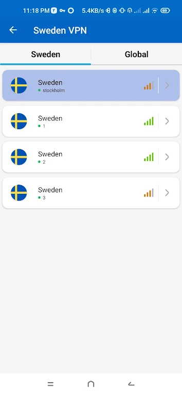 Sweden VPN - Fast & Secure Ekran Görüntüsü 0