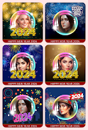 Happy New Year 2024 PhotoFrame Captura de pantalla 1