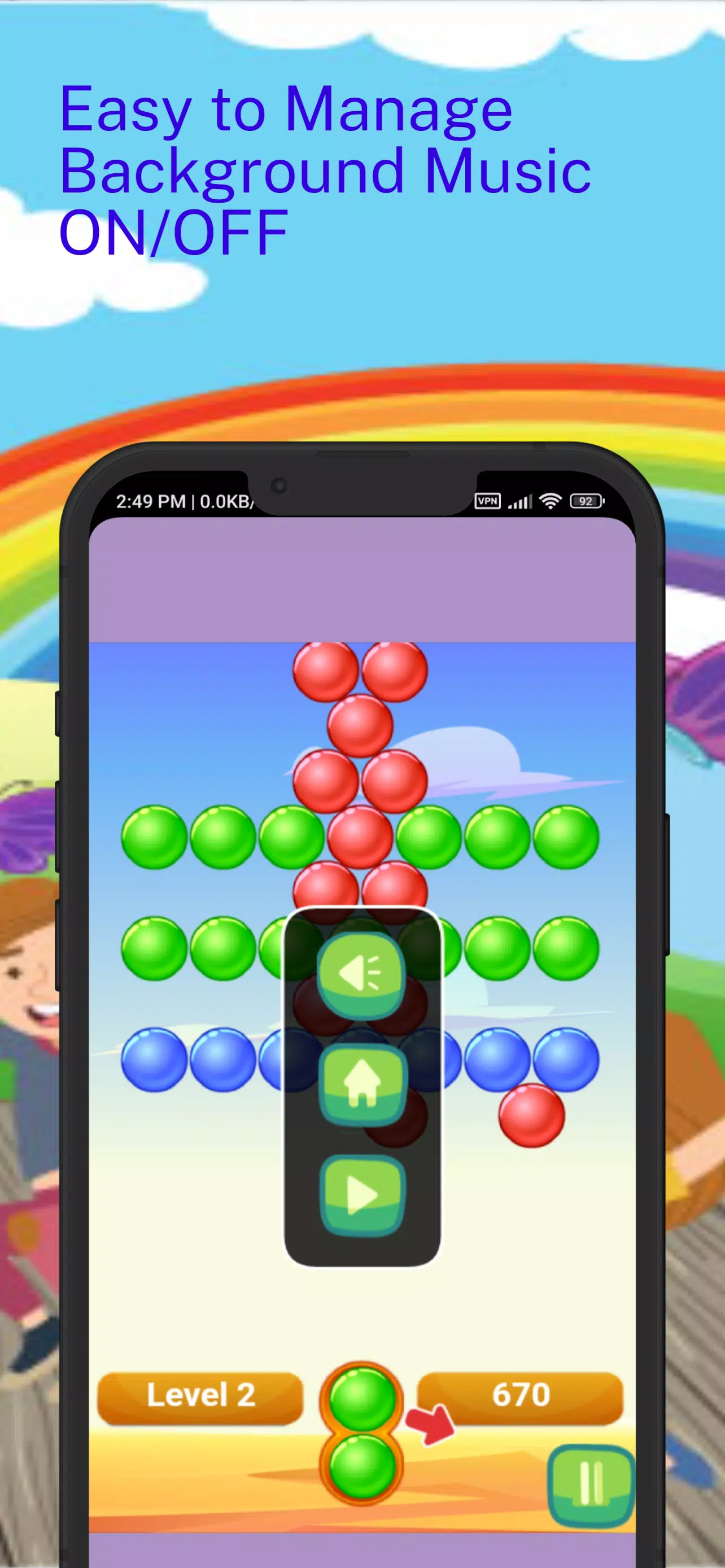 Sky Bubble Shooter : Rainbow Schermafbeelding 3