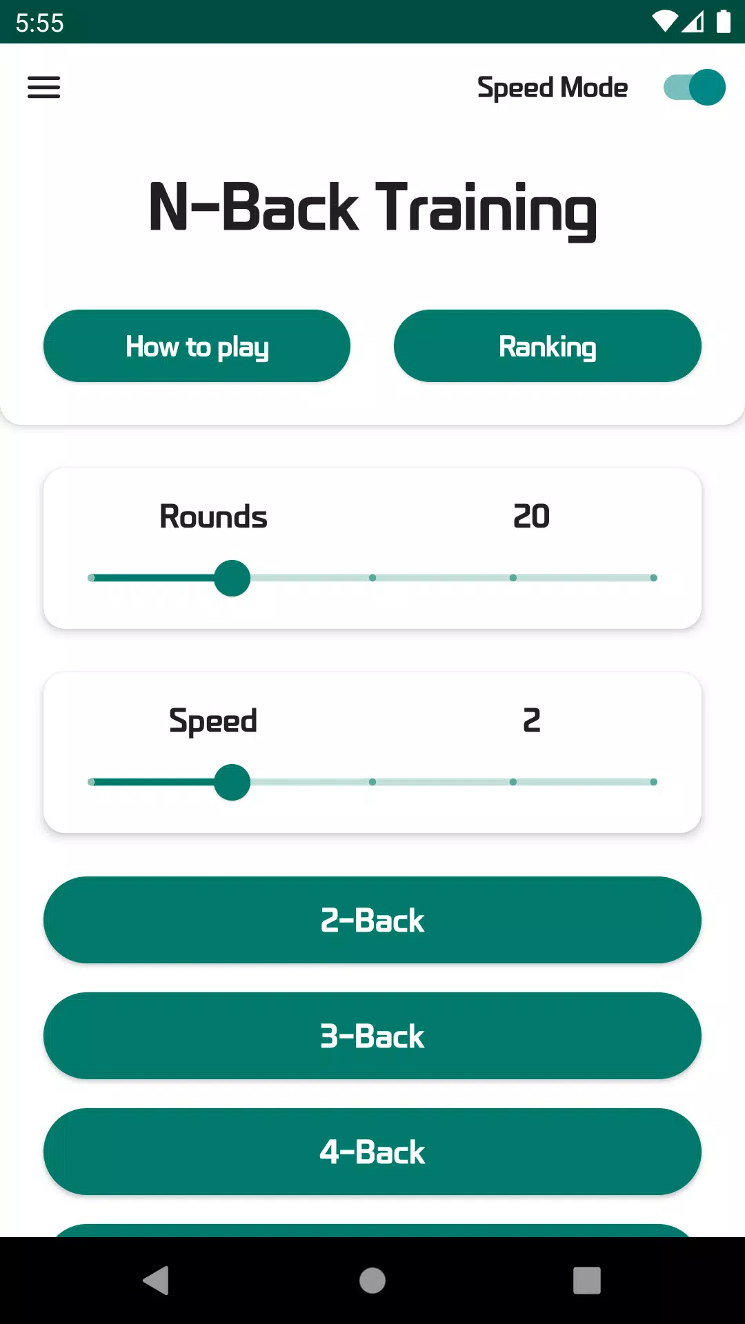 N-Back - Brain Training ภาพหน้าจอ 1