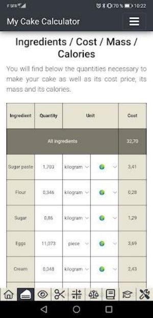 My Cake Calculator スクリーンショット 2