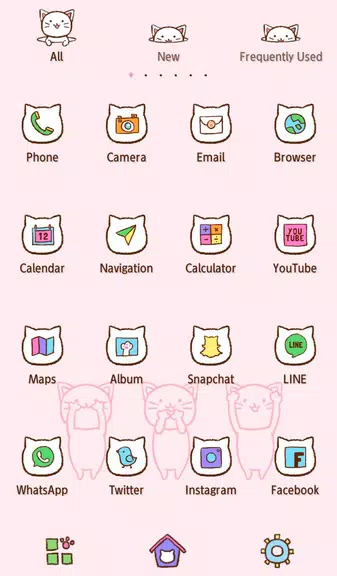 Three Kitties Theme +HOME スクリーンショット 2