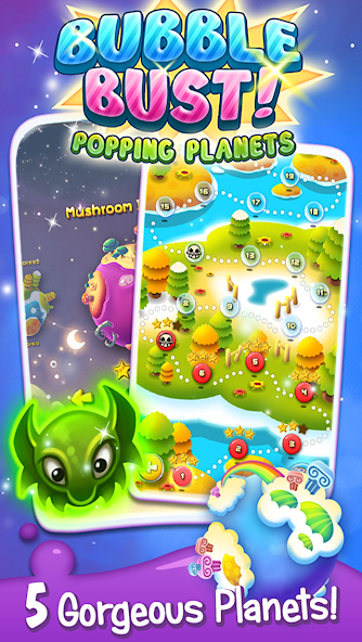 Bubble Bust! - Popping Planets ภาพหน้าจอ 2