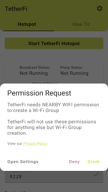 TetherFi 螢幕截圖 2