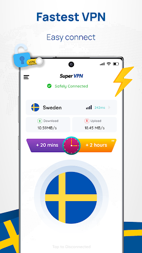 Sweden VPN: Get Sweden IP Ảnh chụp màn hình 0