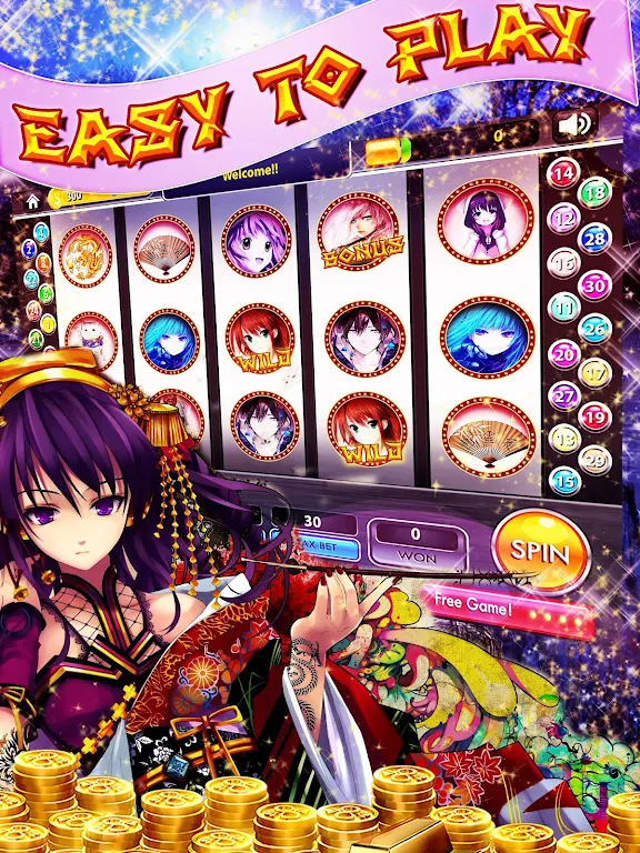 Anime Slots – Tokyo Pokies 螢幕截圖 0