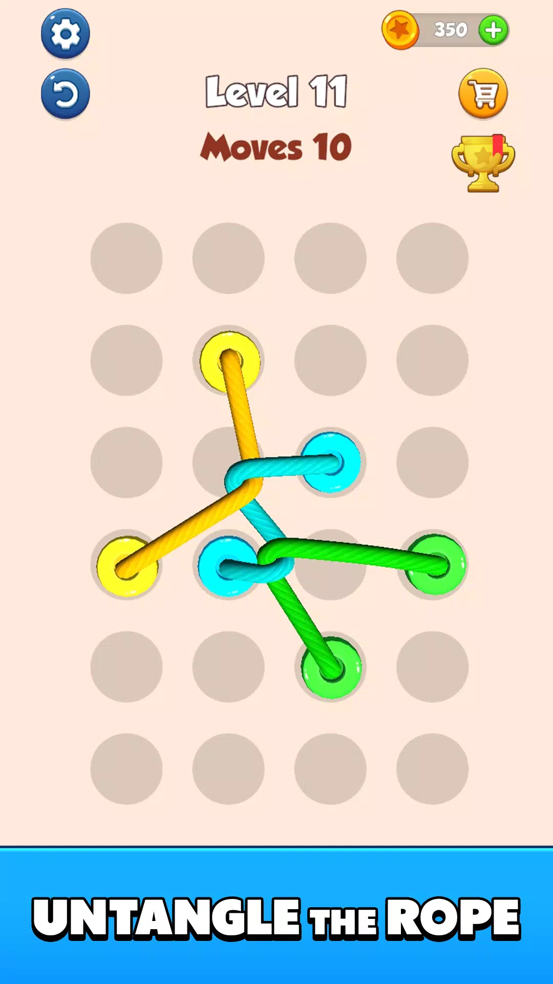 Color Tangled Rope 3D 螢幕截圖 0