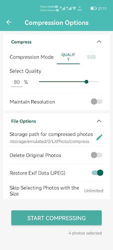 LitPhoto - Compress & Resize 螢幕截圖 1