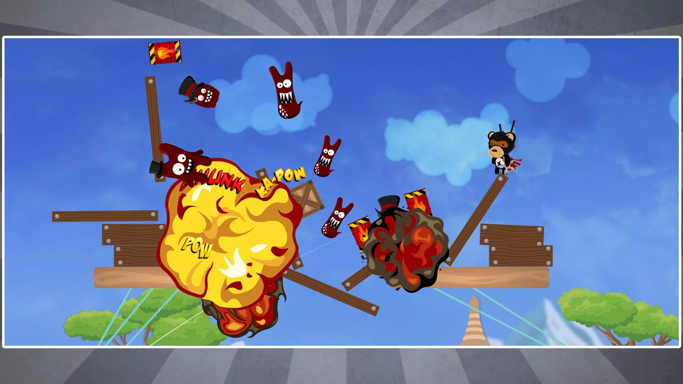 Ninja Bear: Slingshot Shooter Screenshot 2