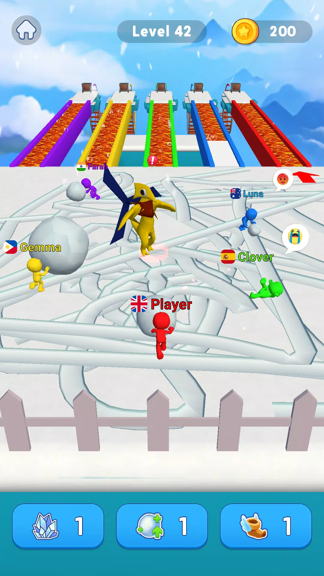 Snowball Race 3D: Ice Bridge Zrzut ekranu 1