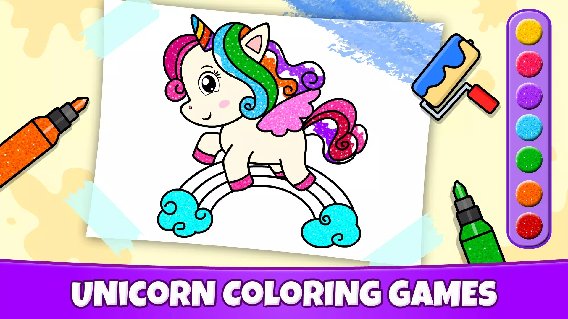 Unicorn Coloring Tangkapan skrin 0