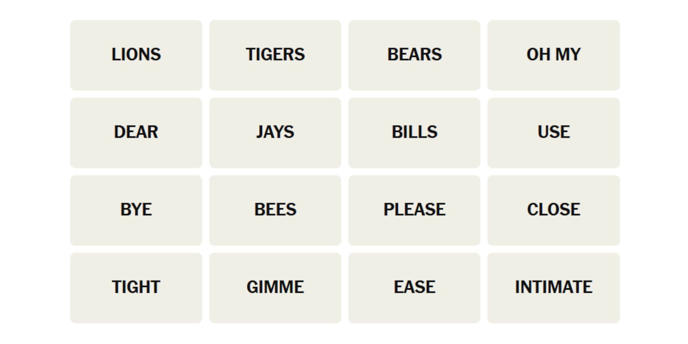 Connections Puzzle Screenshot