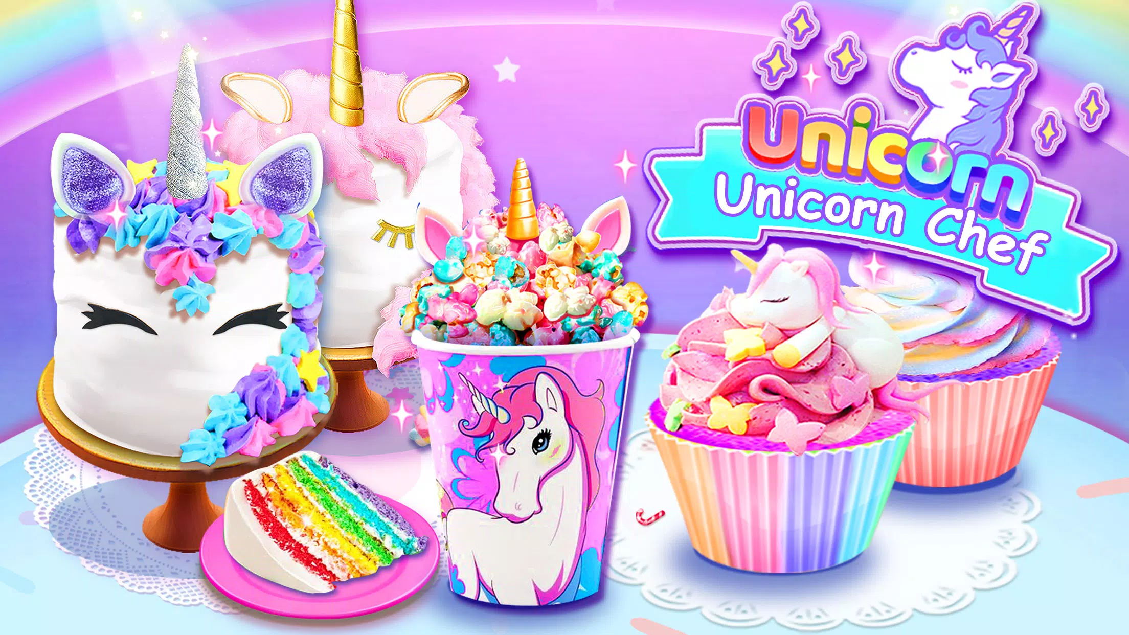 Girl Games: Unicorn Cooking ภาพหน้าจอ 0