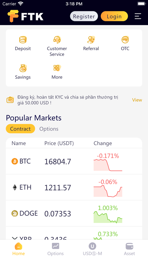 FTK Bitcoin & ETH Exchange Zrzut ekranu 1