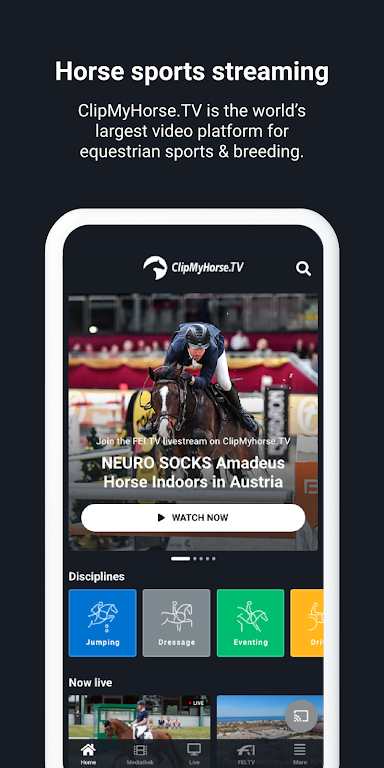 ClipMyHorse.TV & FEI.TV Ekran Görüntüsü 1