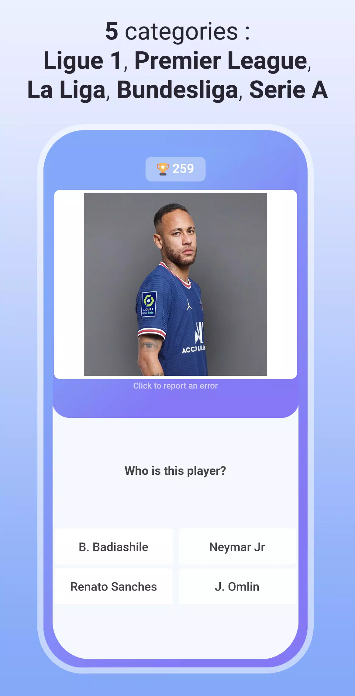 Quiz Soccer - Guess the name 螢幕截圖 2