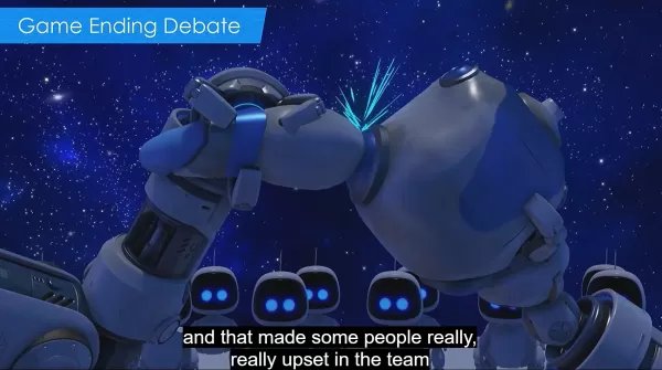 Un clip de la presentación de Doucet que muestra el final original de Astro Bot.
