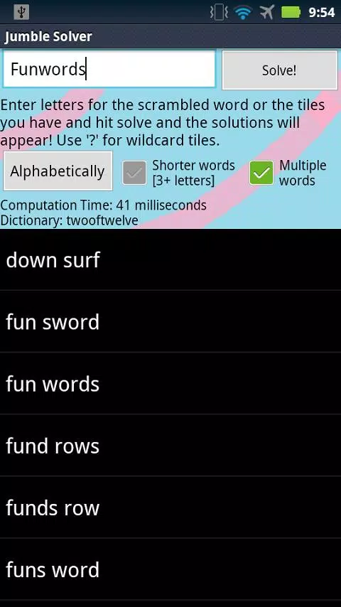 Jumble Solver 螢幕截圖 2