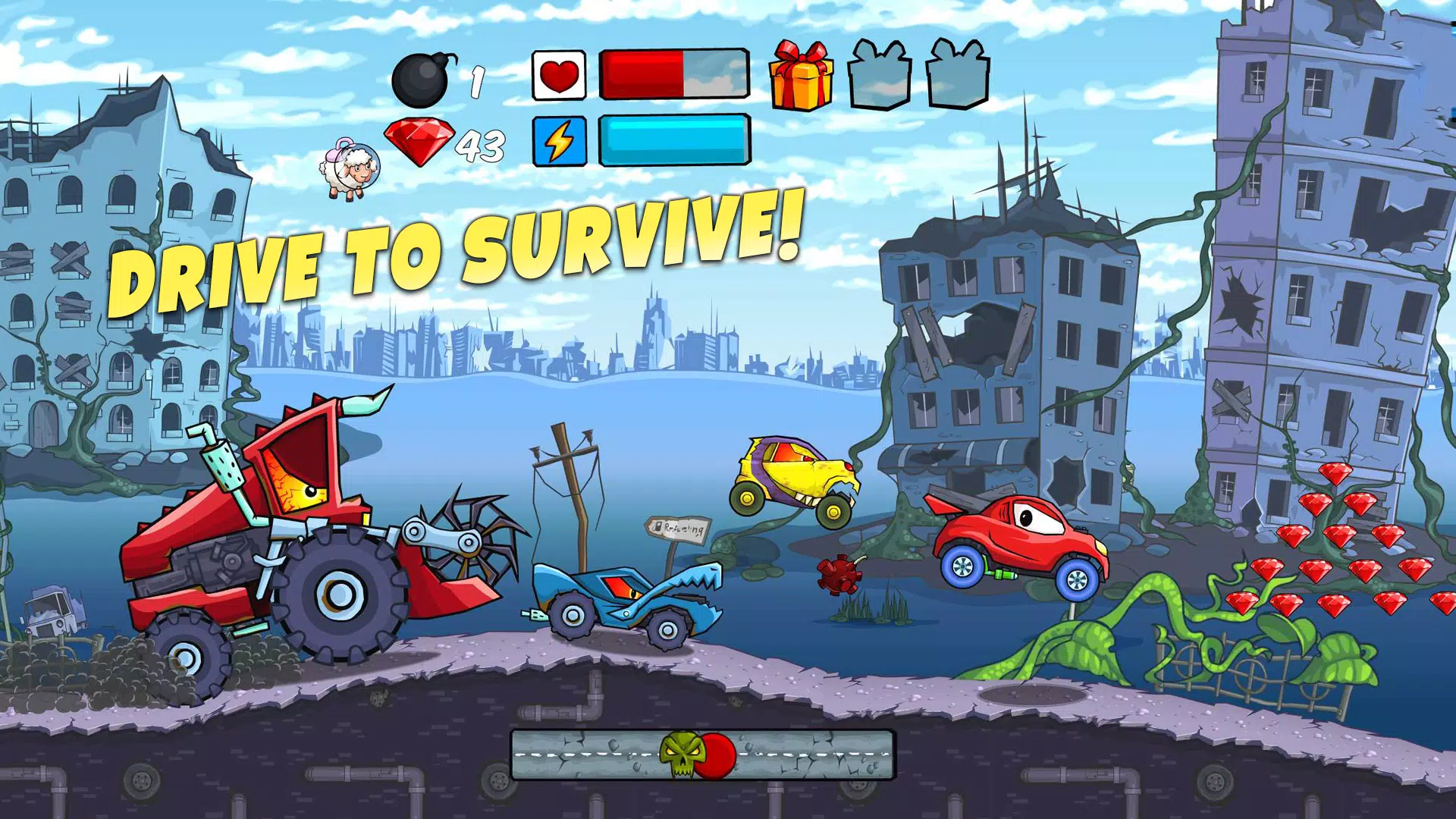 Car Eats Car - Apocalypse Race Ảnh chụp màn hình 0