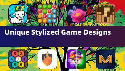 Designs únicos de jogos estilizados